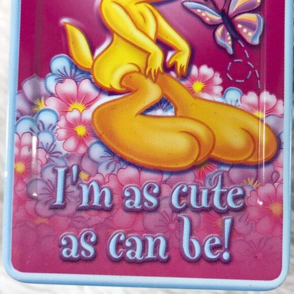 Looney Toons Tweety Bird 'Cute As Can Be!' Locker Tin Coin Bank w/ Lock and Keys - Picture 3 of 10